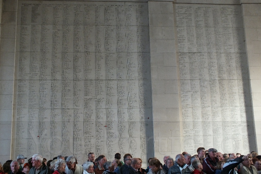 photographer Bitten by the Bug travel  photo. the menin gate is a war memorial on the eastern edge of the town of ypres in flanders  it was officially unveiled on 24th july 1927  carved on its walls are the names of 54395 soldiers of the british empire forces 